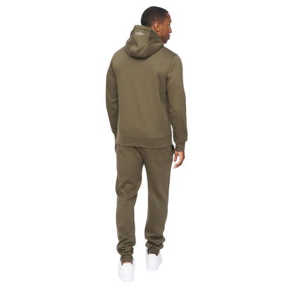 Dark Olive - Back - Crosshatch Mens Jamals Hoodie