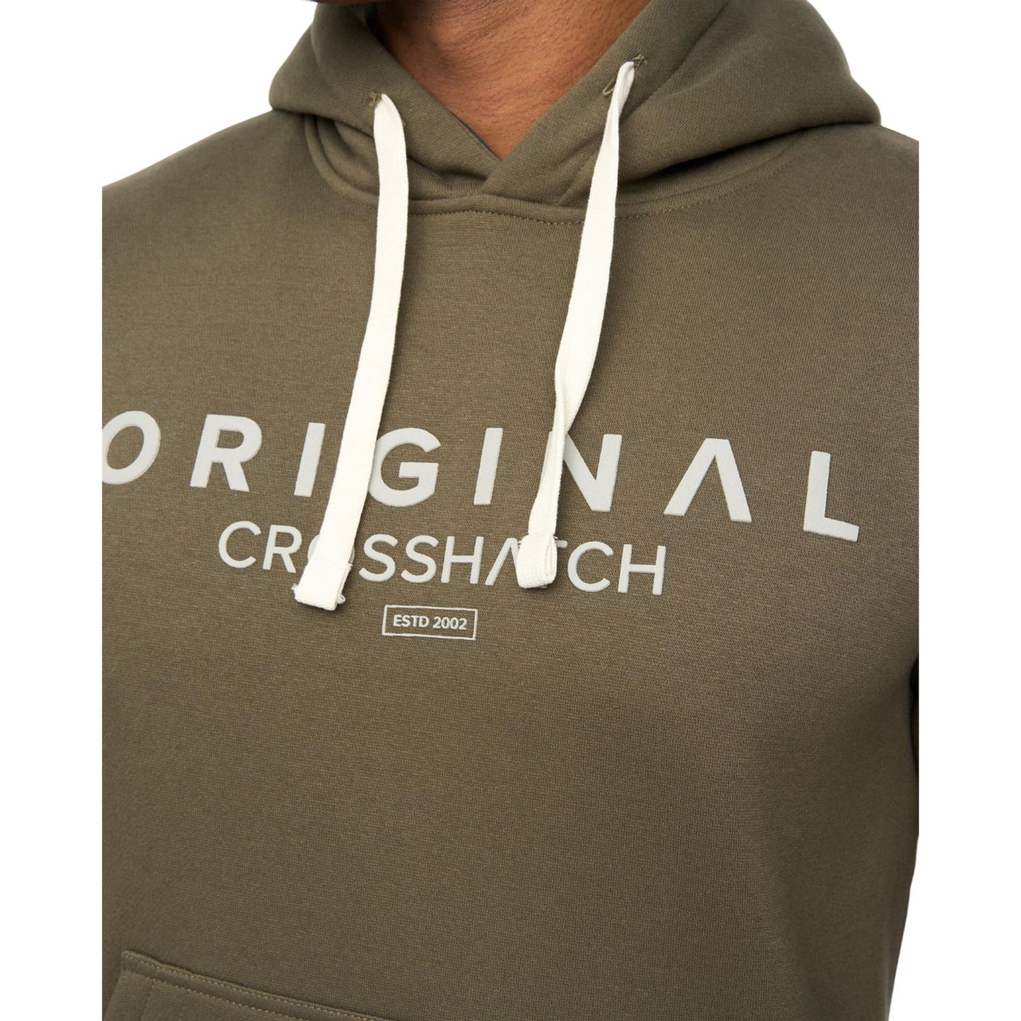 Dark Olive - Side - Crosshatch Mens Jamals Hoodie