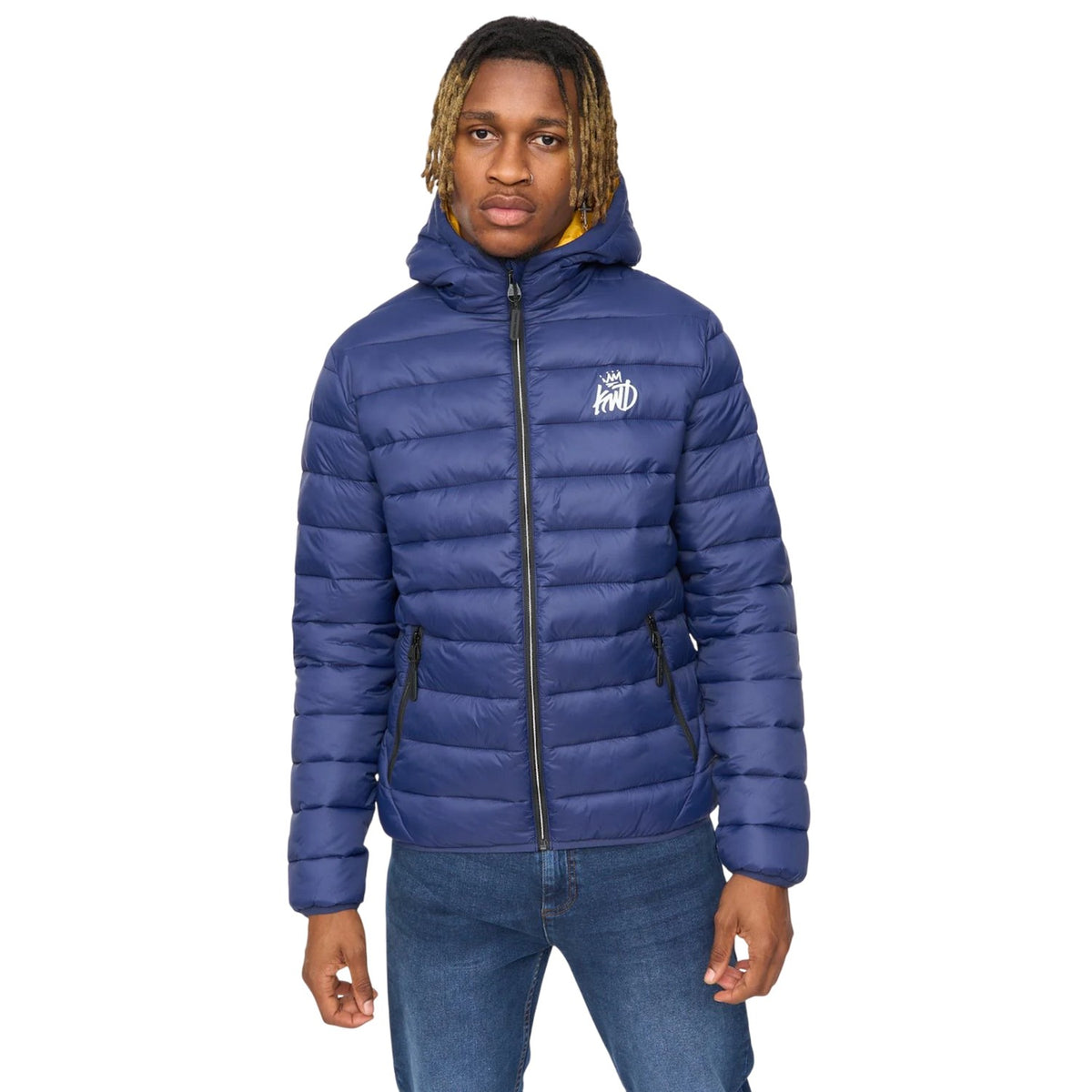 Navy - Front - Kings Will Dream Mens Jackinson Puffer Jacket