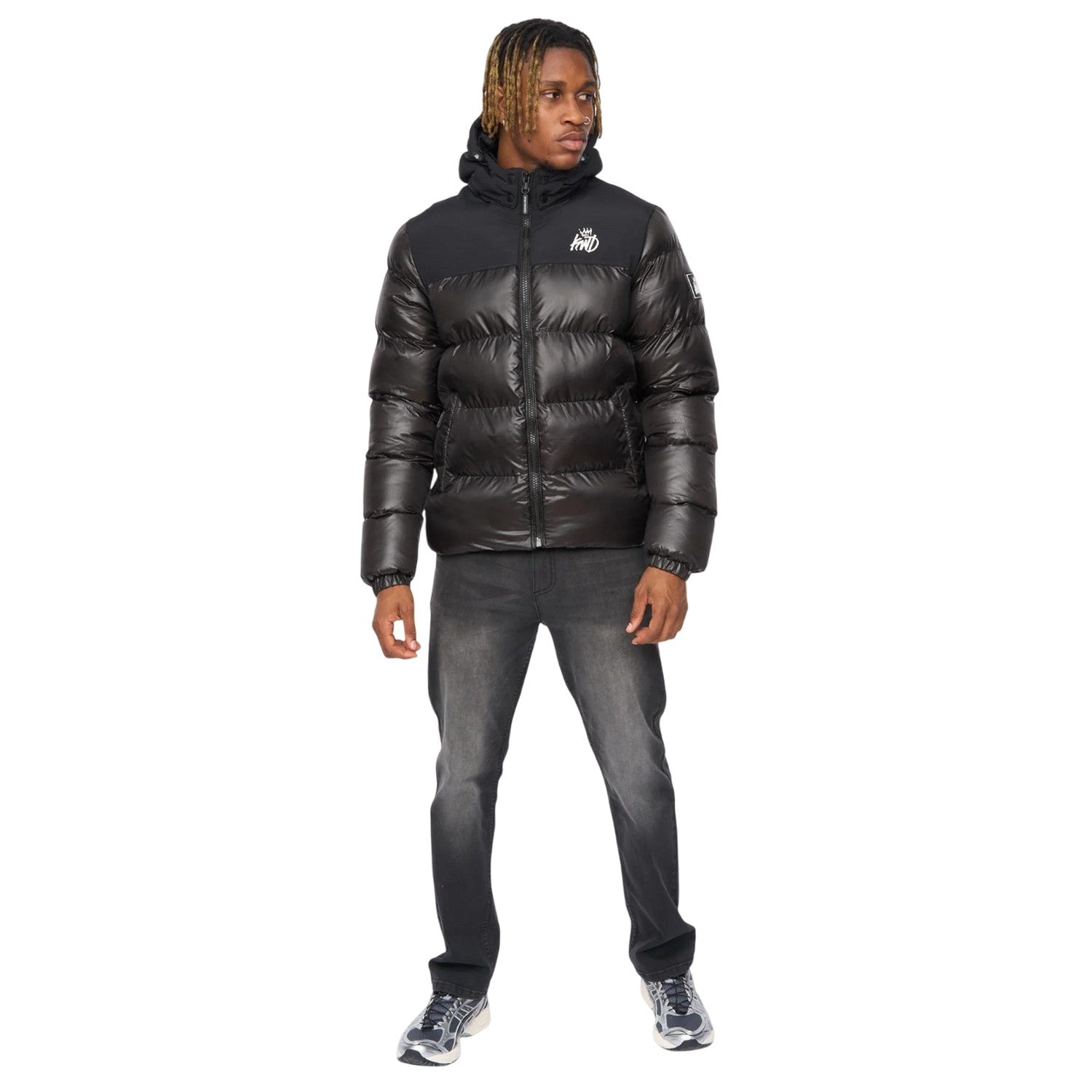 Black - Close up - Kings Will Dream Mens Summs Puffer Jacket