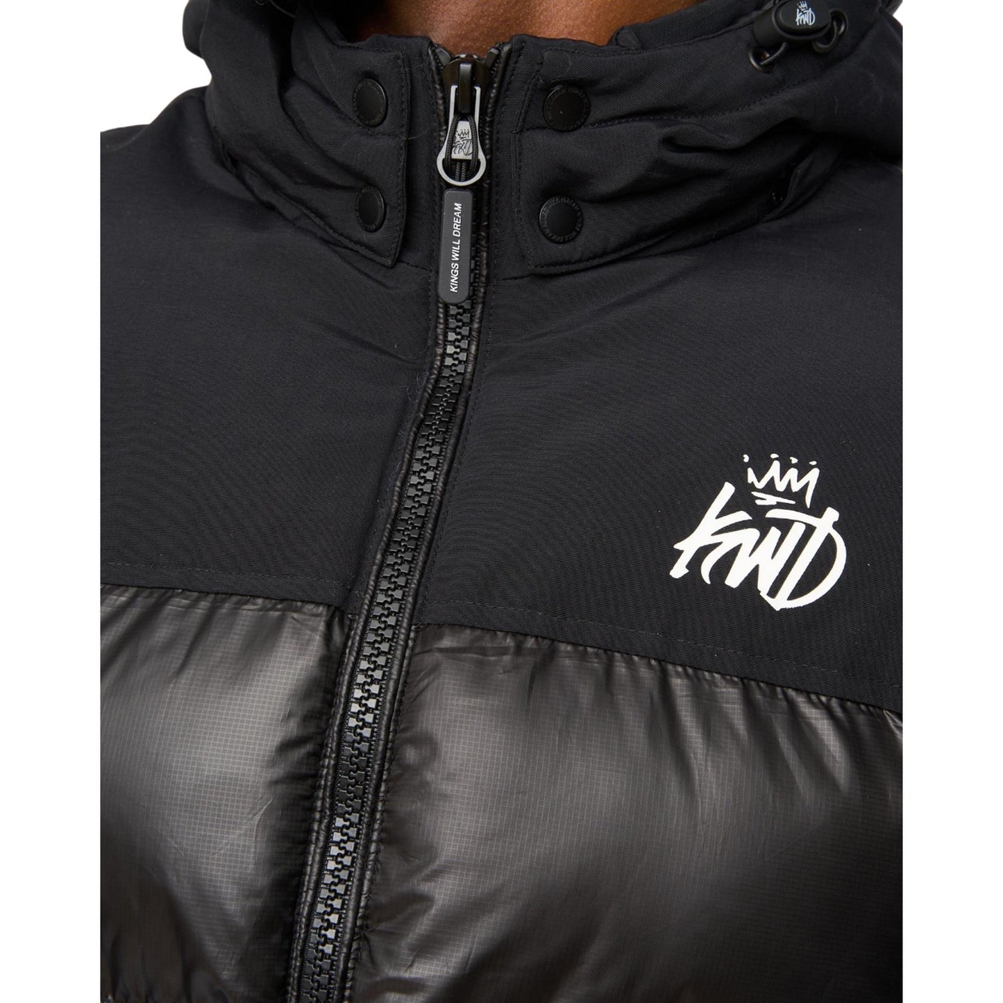 Black - Side - Kings Will Dream Mens Summs Puffer Jacket