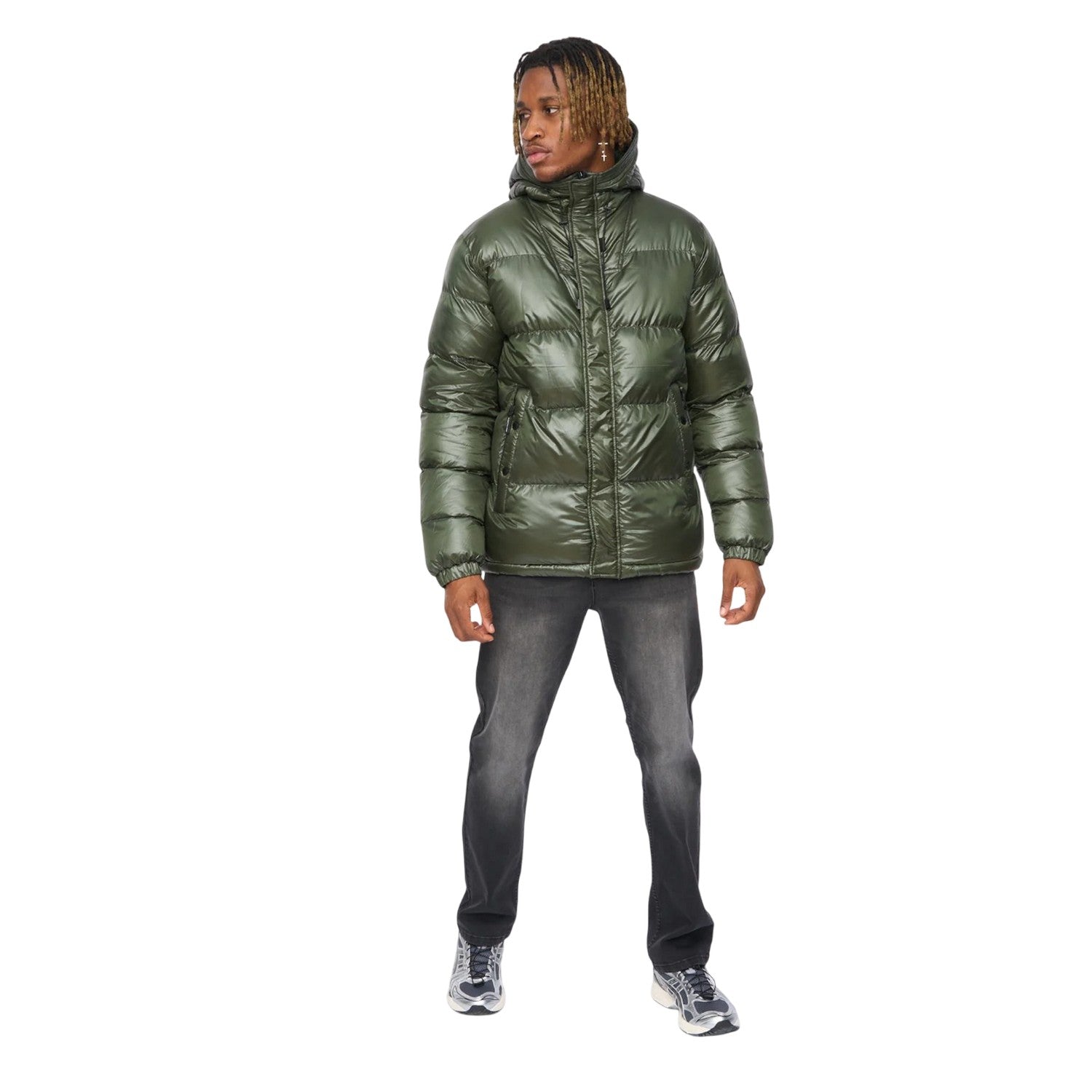 Olive - Pack Shot - Kings Will Dream Mens Welcome Puffer Jacket