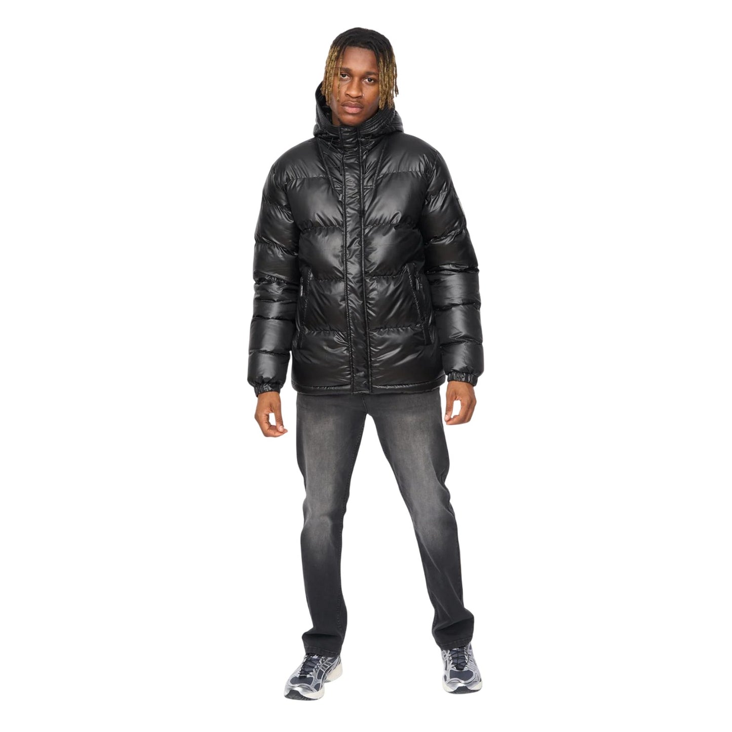 Black - Close up - Kings Will Dream Mens Welcome Puffer Jacket