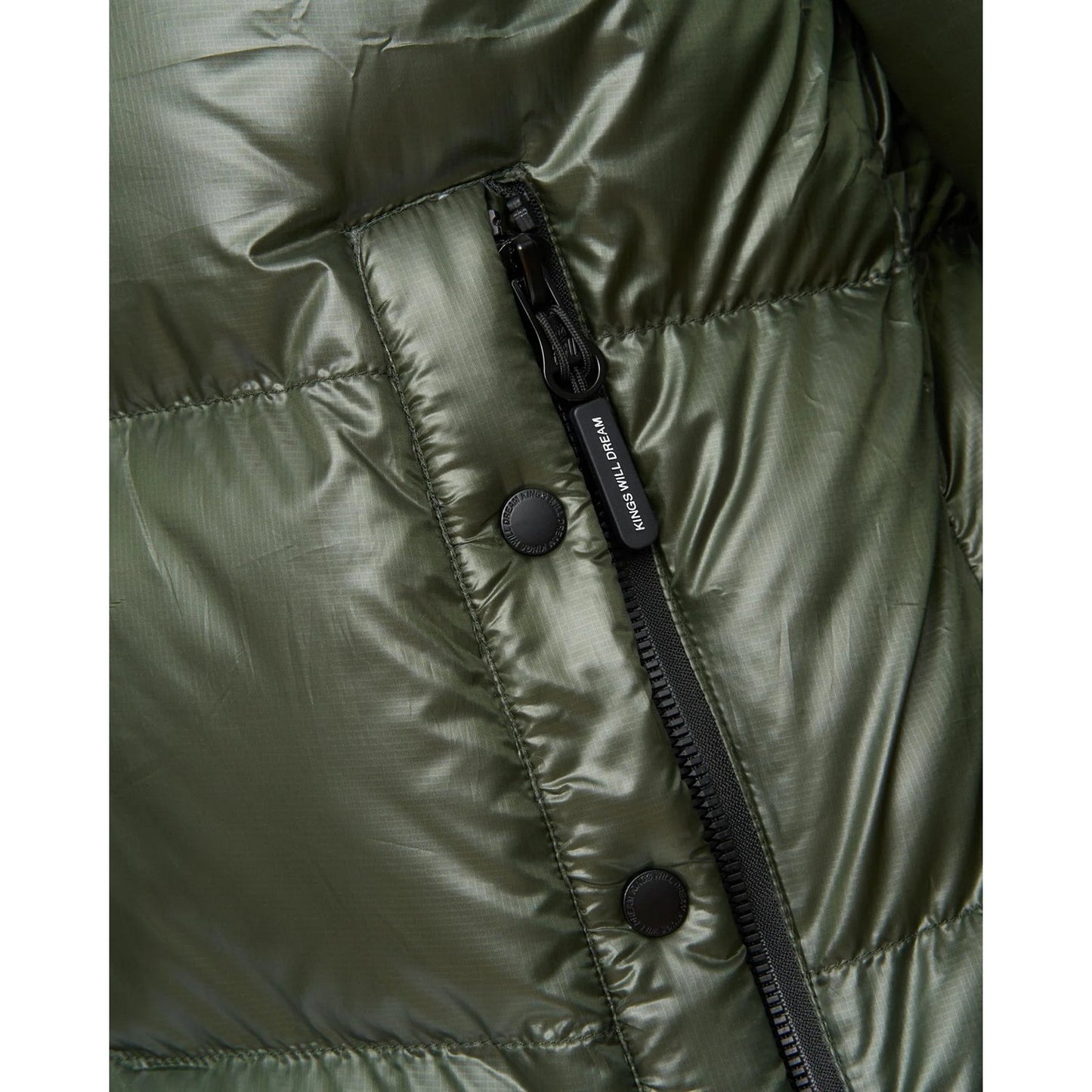 Olive - Side - Kings Will Dream Mens Welcome Puffer Jacket