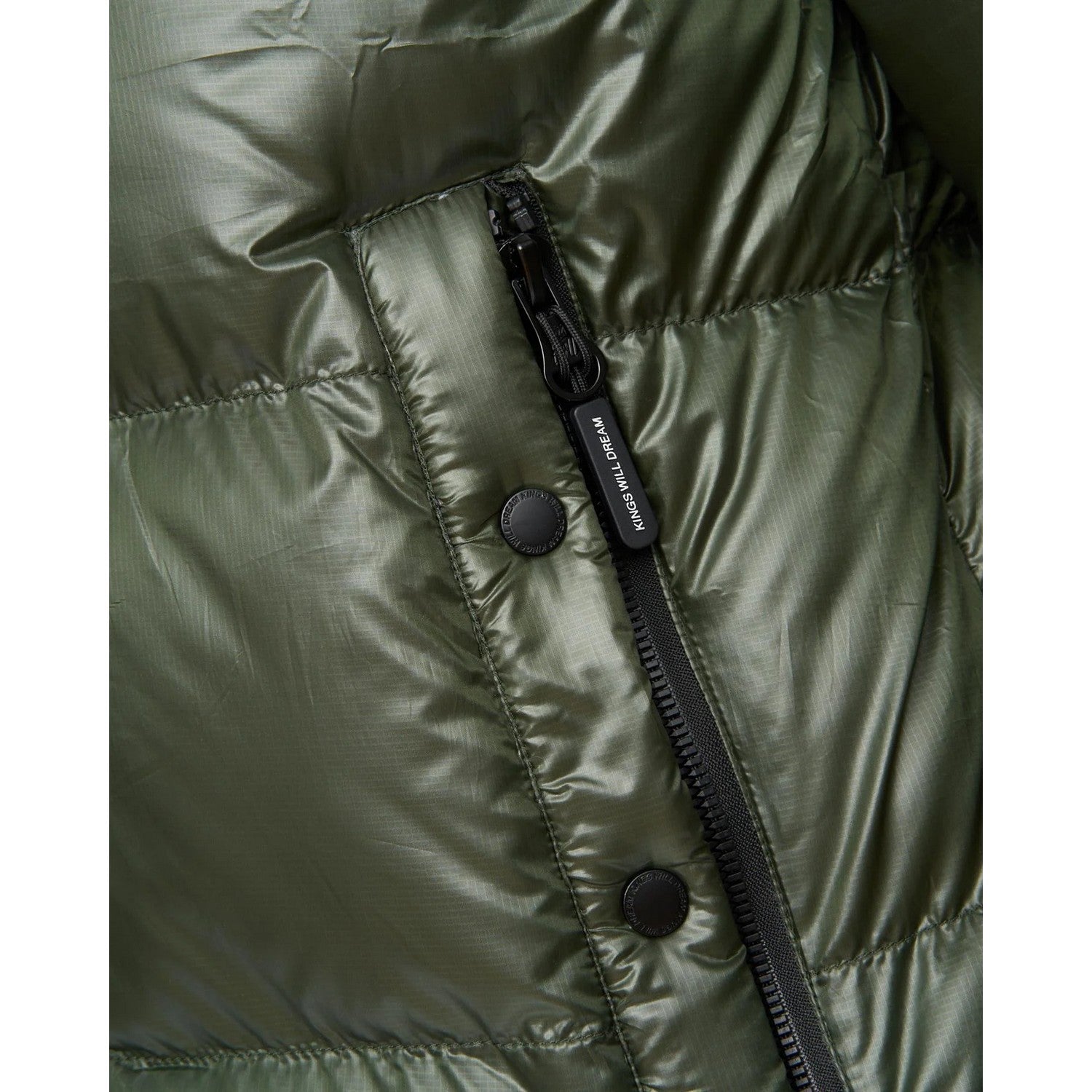 Olive - Side - Kings Will Dream Mens Welcome Puffer Jacket