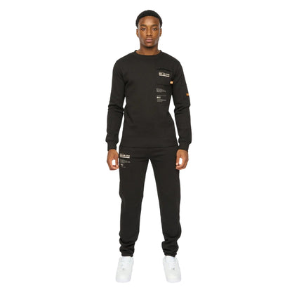 Black - Lifestyle - Duck and Cover Mens Applewold Jogging Bottoms