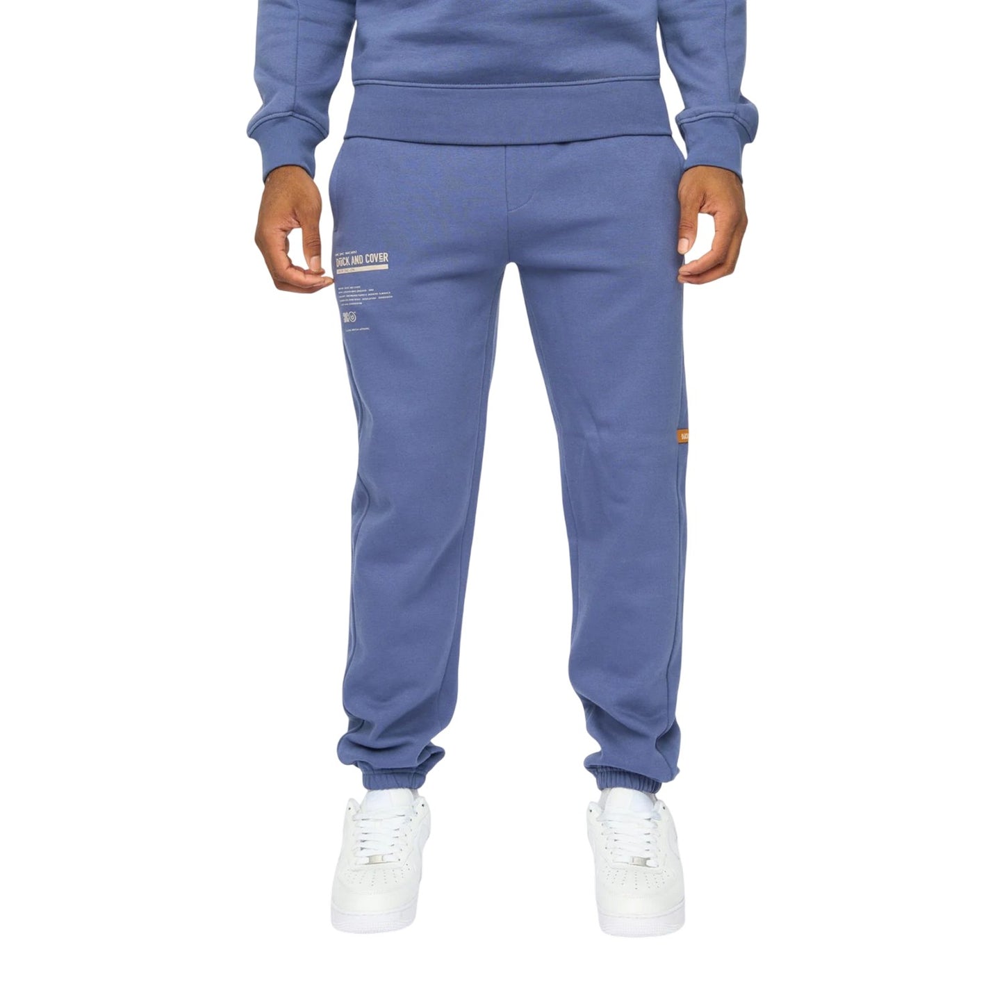 Denim Blue - Front - Duck and Cover Mens Applewold Jogging Bottoms
