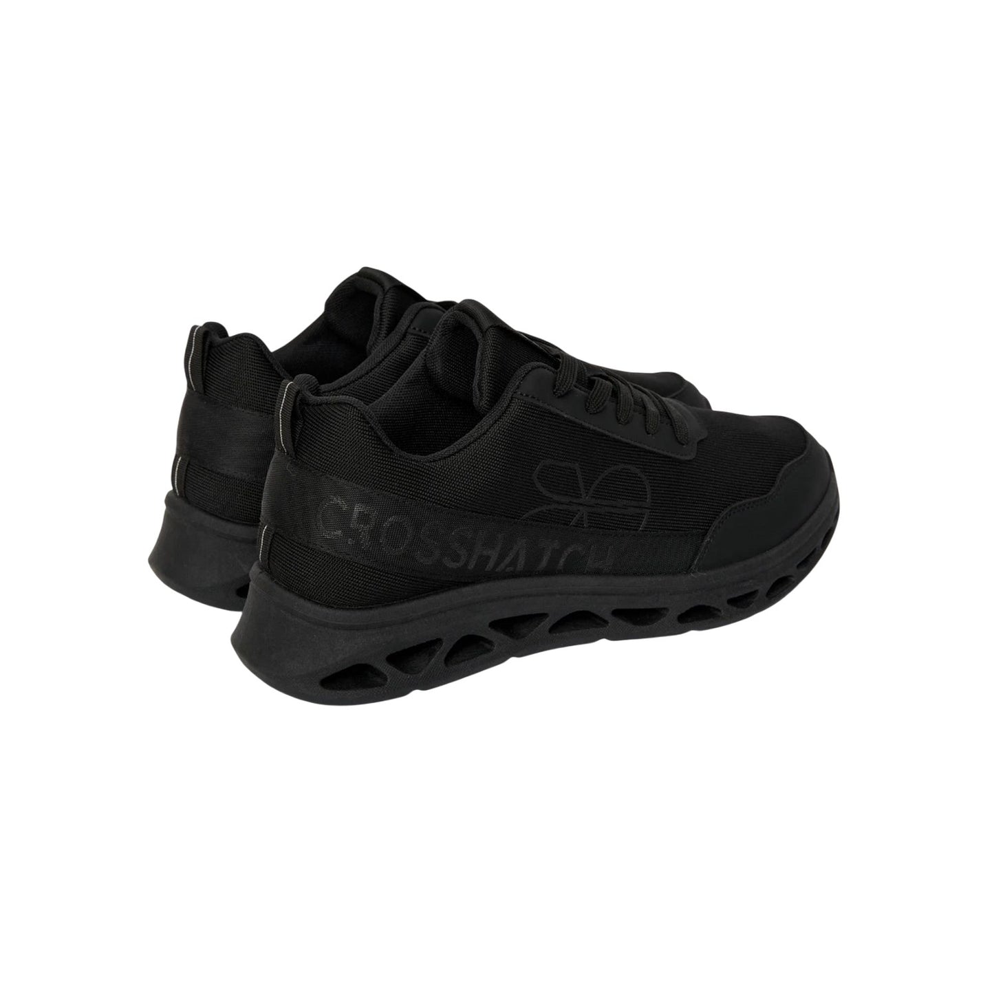 Black - Back - Crosshatch Mens Jesmond Trainers