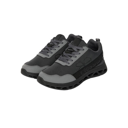 Grey-White - Front - Crosshatch Mens Jesmond Trainers