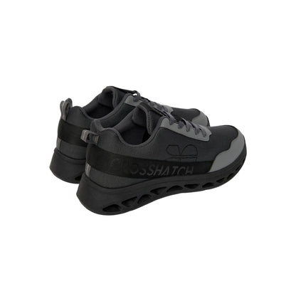 Grey-White - Back - Crosshatch Mens Jesmond Trainers