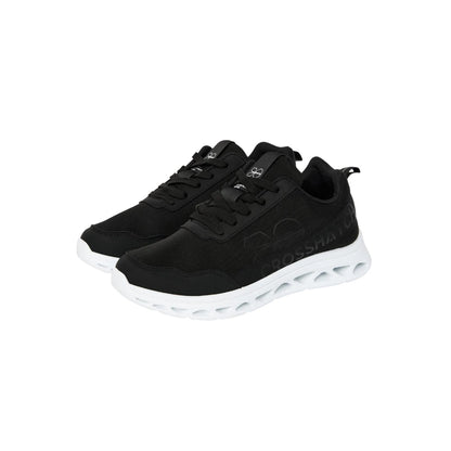 Black-White - Front - Crosshatch Mens Jesmond Trainers