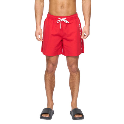 Red - Front - Henleys Mens Henybold Swim Shorts