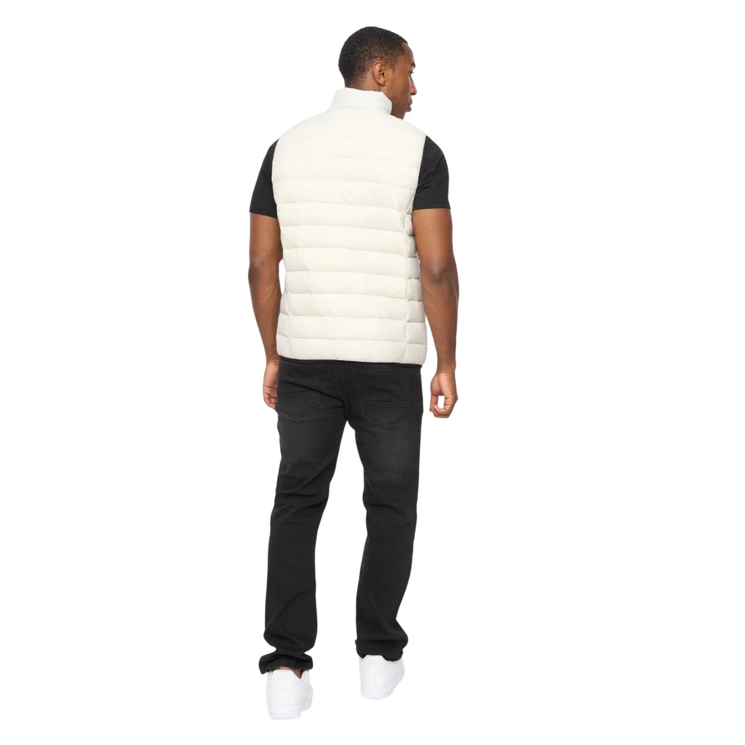 Putty - Back - Crosshatch Mens Gattering MVE Quilted Gilet