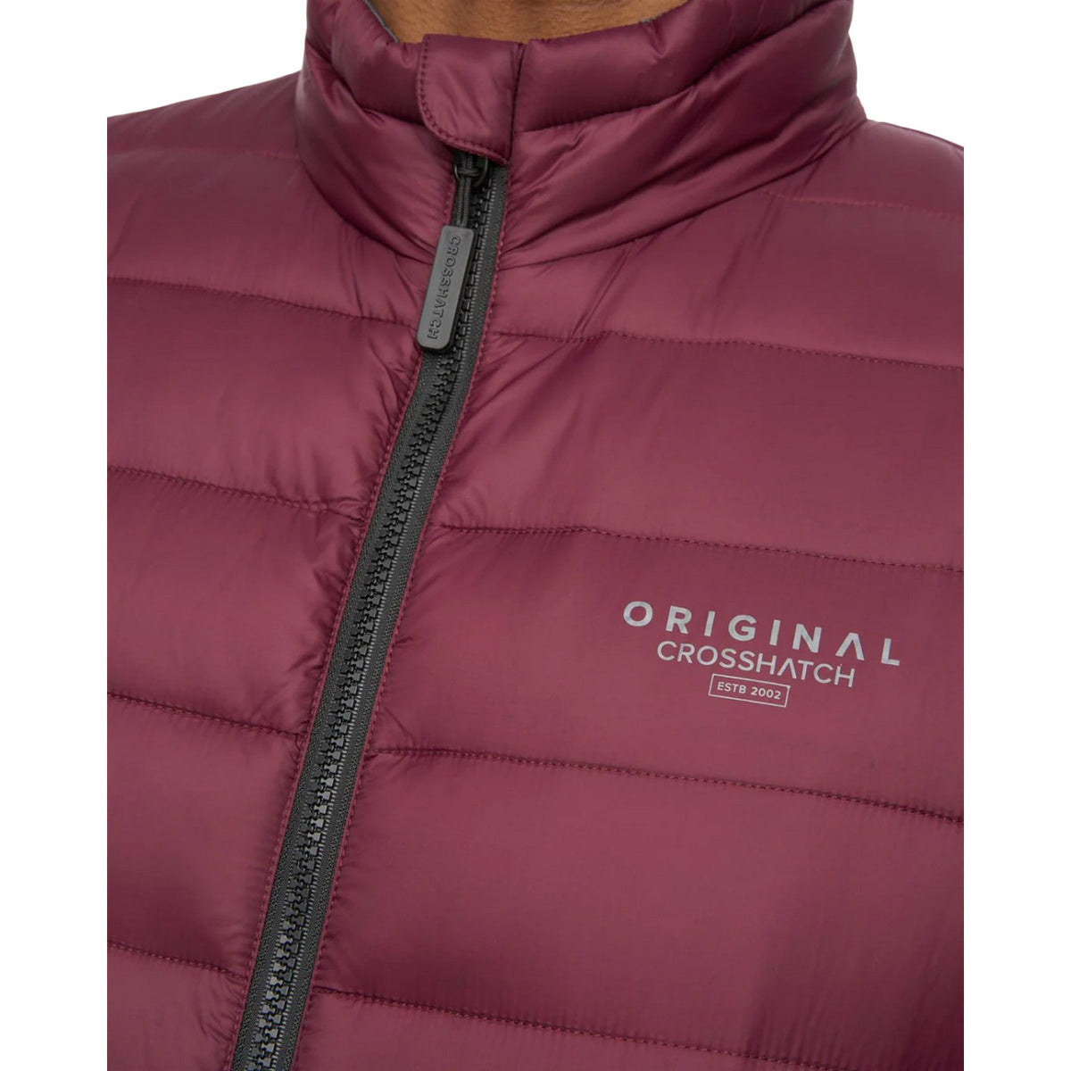 Raisin Purple - Side - Crosshatch Mens Gattering MVE Quilted Gilet