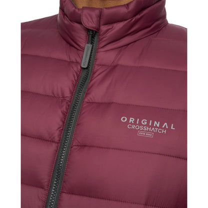 Raisin Purple - Side - Crosshatch Mens Gattering MVE Quilted Gilet