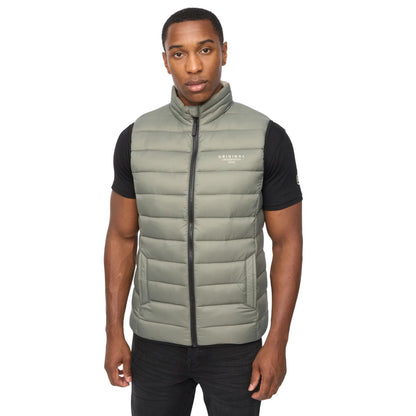Sage - Front - Crosshatch Mens Gattering MVE Quilted Gilet
