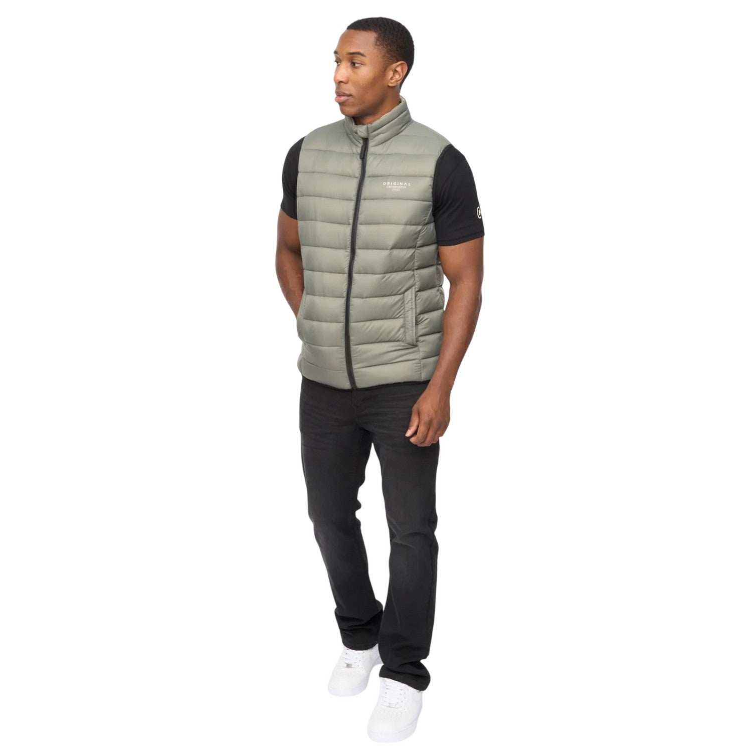 Sage - Pack Shot - Crosshatch Mens Gattering MVE Quilted Gilet