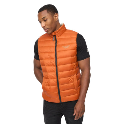 Orange - Lifestyle - Crosshatch Mens Gattering MVE Quilted Gilet