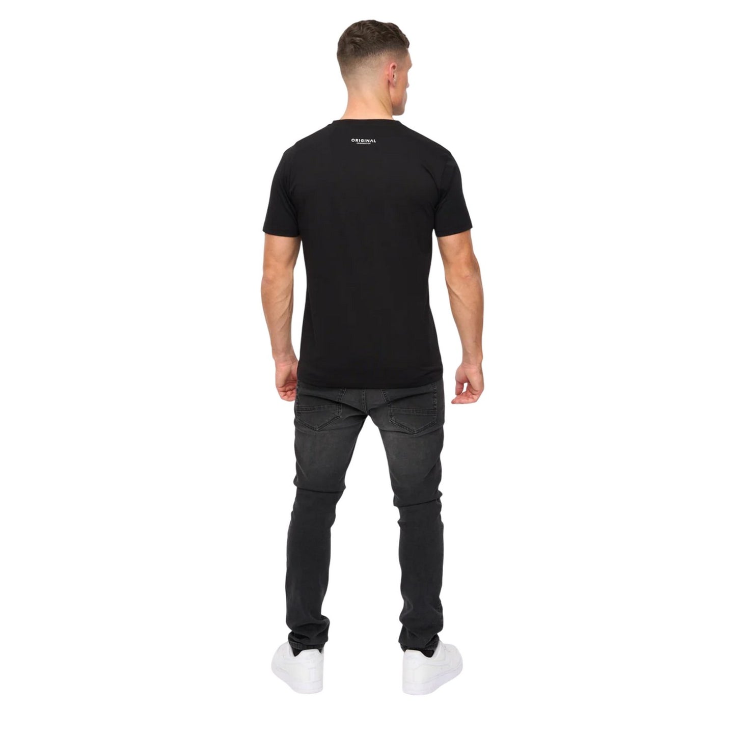 Black - Back - Crosshatch Mens Jamstate T-Shirt