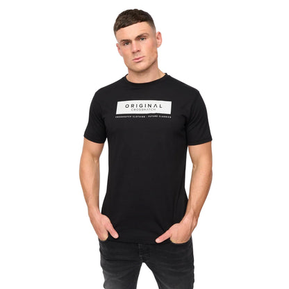 Black - Lifestyle - Crosshatch Mens Jamstate T-Shirt