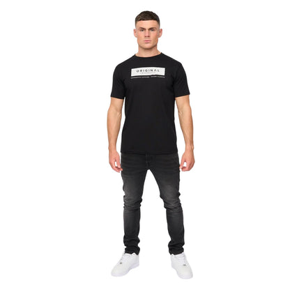 Black - Pack Shot - Crosshatch Mens Jamstate T-Shirt