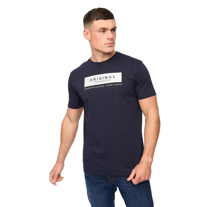 Navy - Front - Crosshatch Mens Jamstate T-Shirt