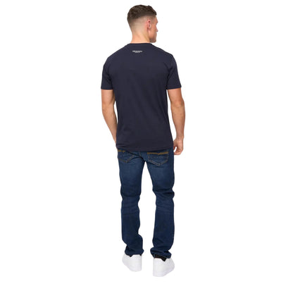 Navy - Back - Crosshatch Mens Jamstate T-Shirt