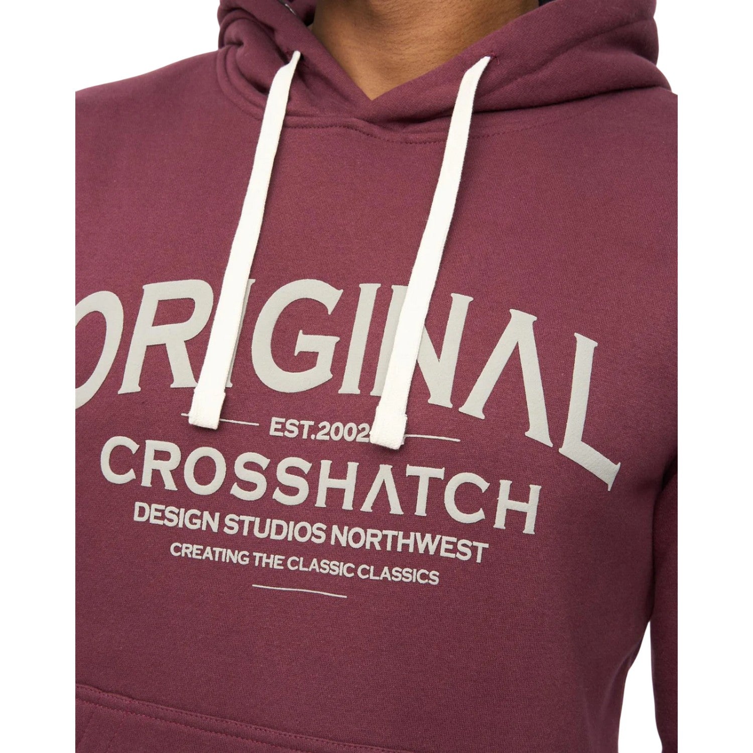 Rum Raisin - Side - Crosshatch Mens Vintarge Hoodie