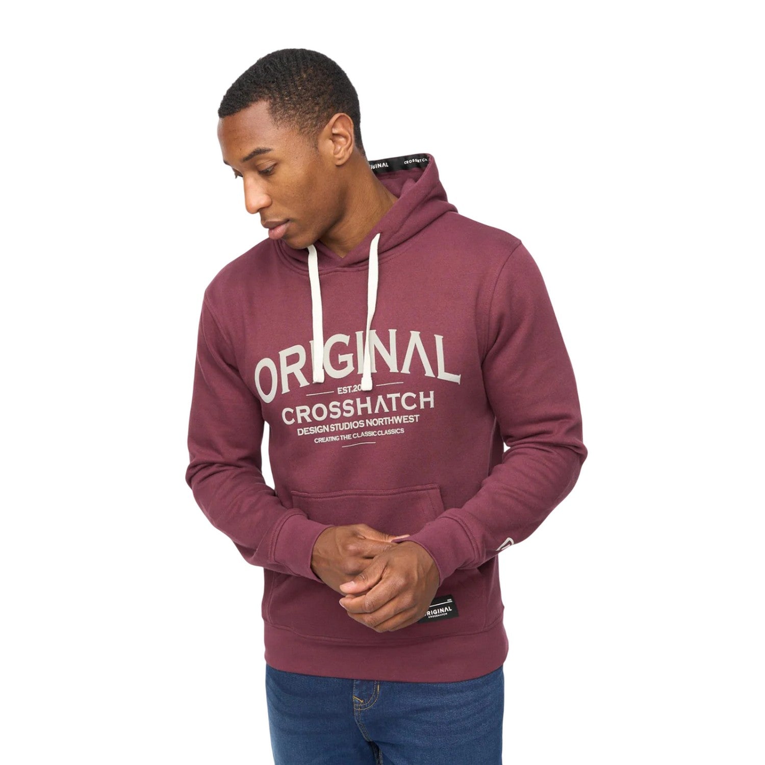 Rum Raisin - Lifestyle - Crosshatch Mens Vintarge Hoodie