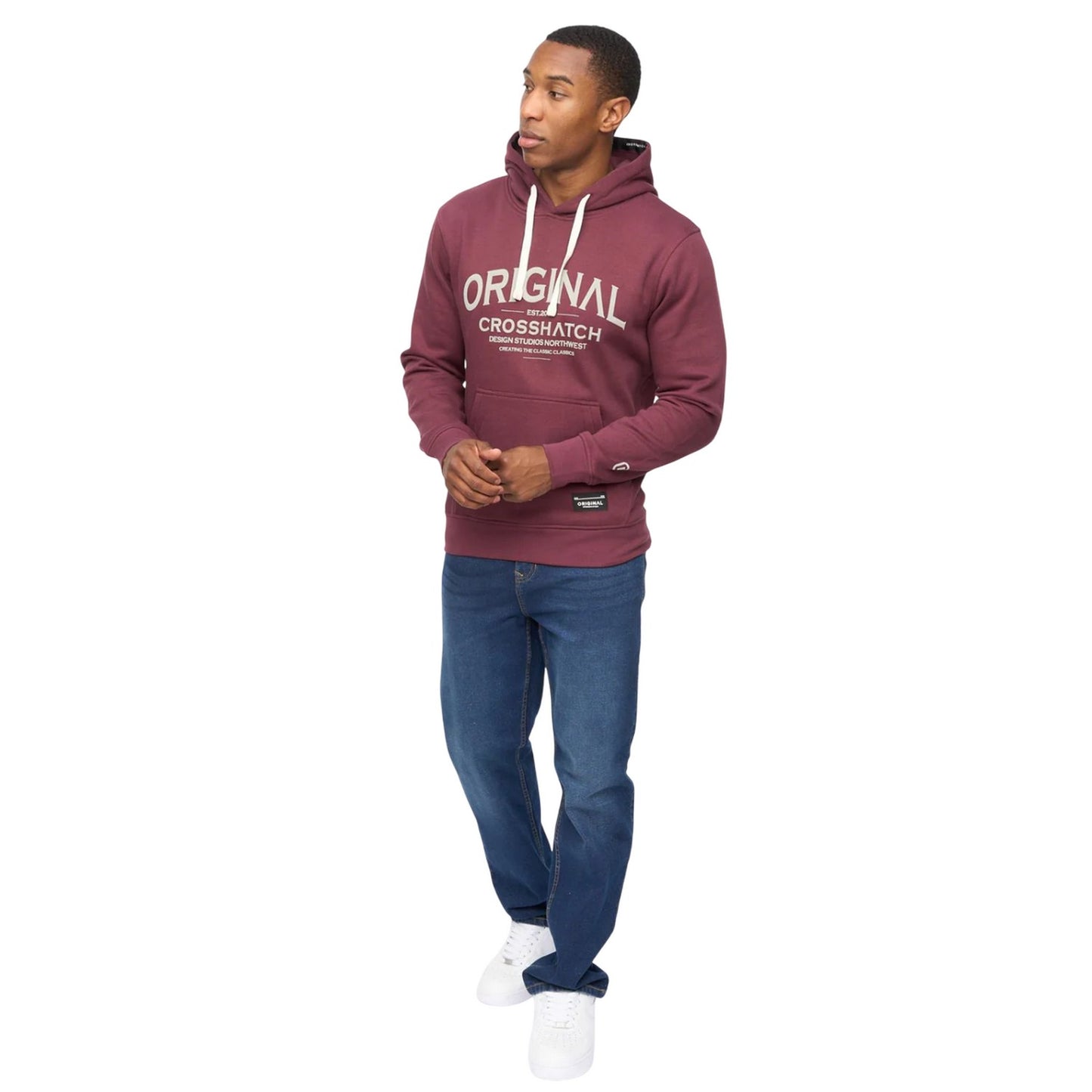Rum Raisin - Pack Shot - Crosshatch Mens Vintarge Hoodie