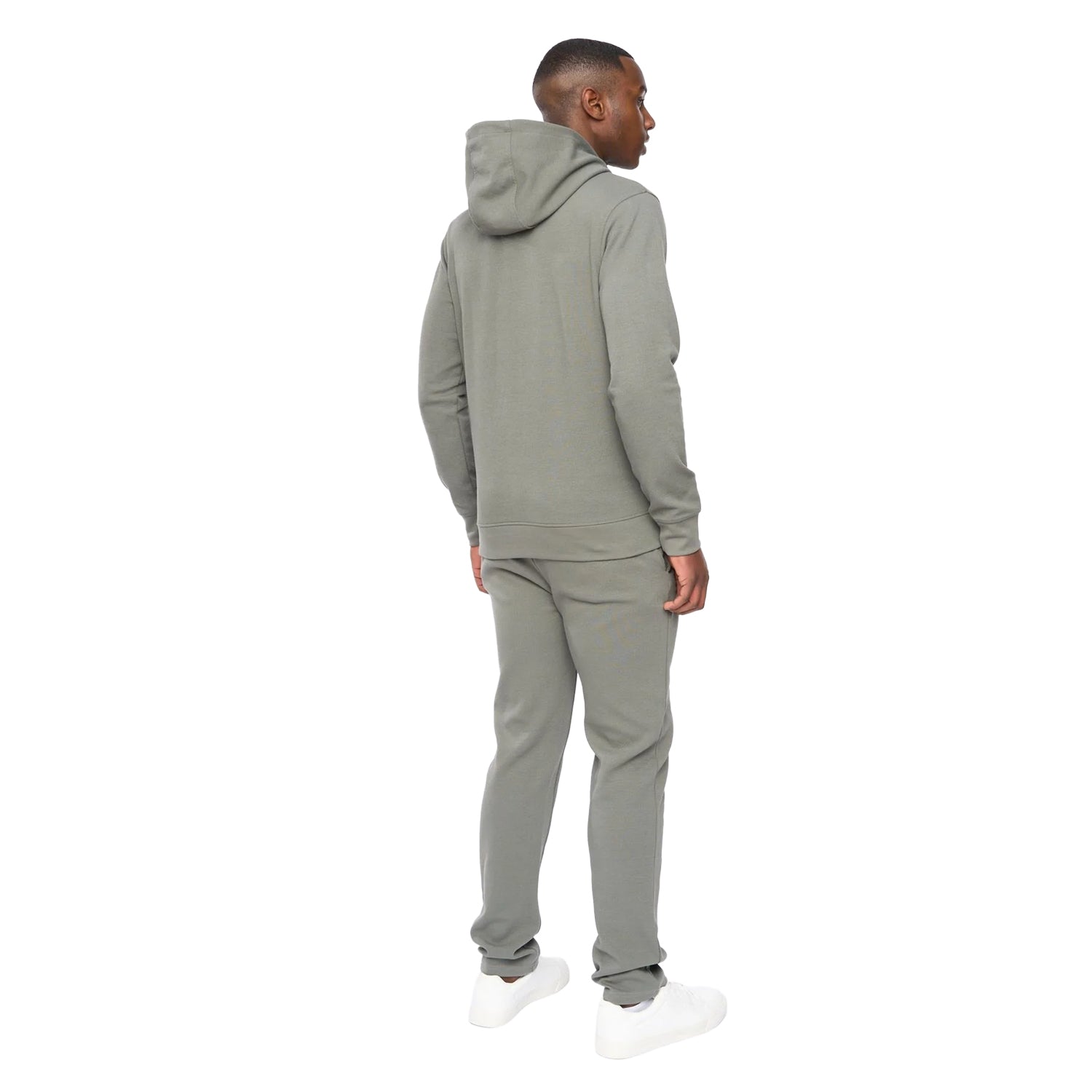 Olive - Back - Duck and Cover Mens Hannings Hoodie And Joggers Set