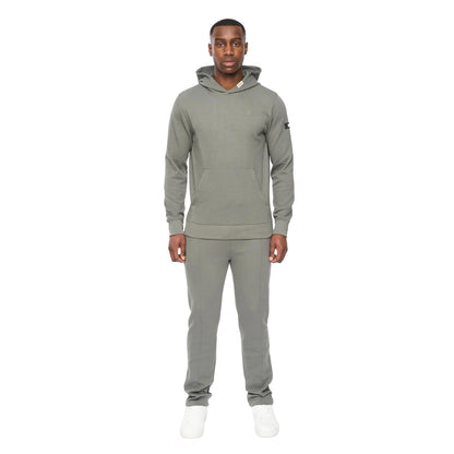 Olive - Front - Duck and Cover Mens Hannings Hoodie And Joggers Set