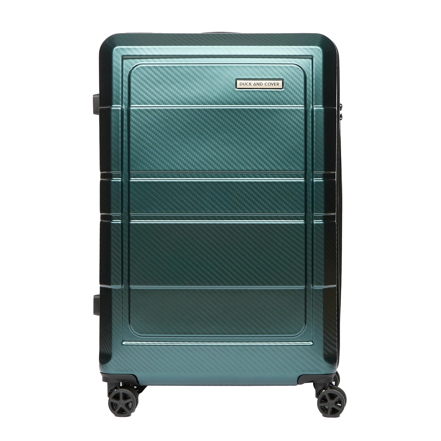 Dark Green - Back - Duck and Cover Venture Suitcase (Pack of 3)