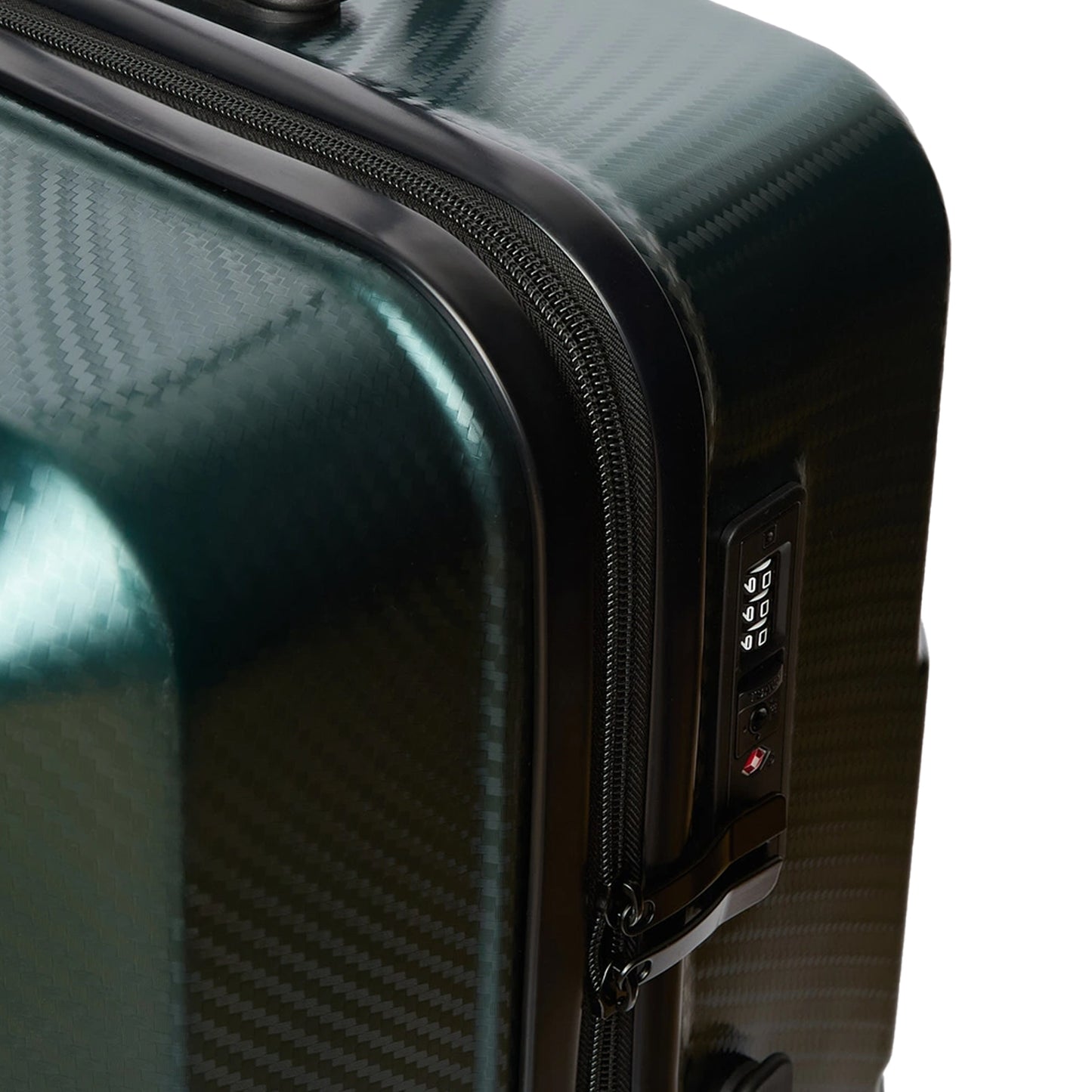 Dark Green - Side - Duck and Cover Venture Suitcase (Pack of 3)