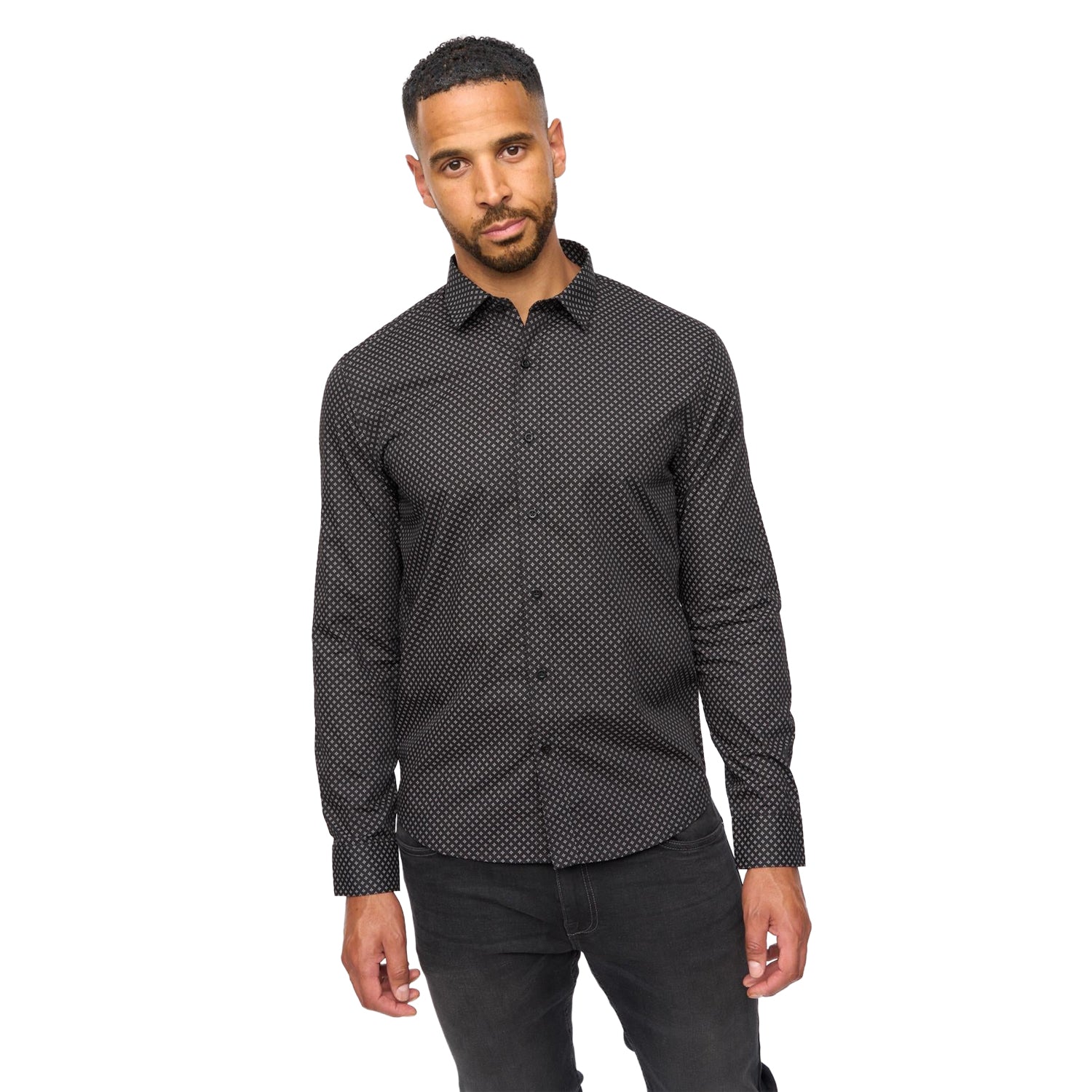 Black-White - Side - Bewley & Ritch Mens Hanshaw Shirt (Pack of 2)