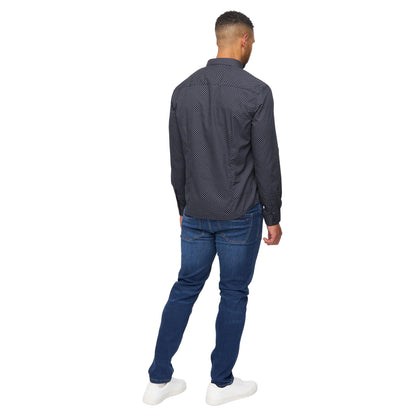 Navy-Blue - Back - Bewley & Ritch Mens Hanshaw Shirt (Pack of 2)