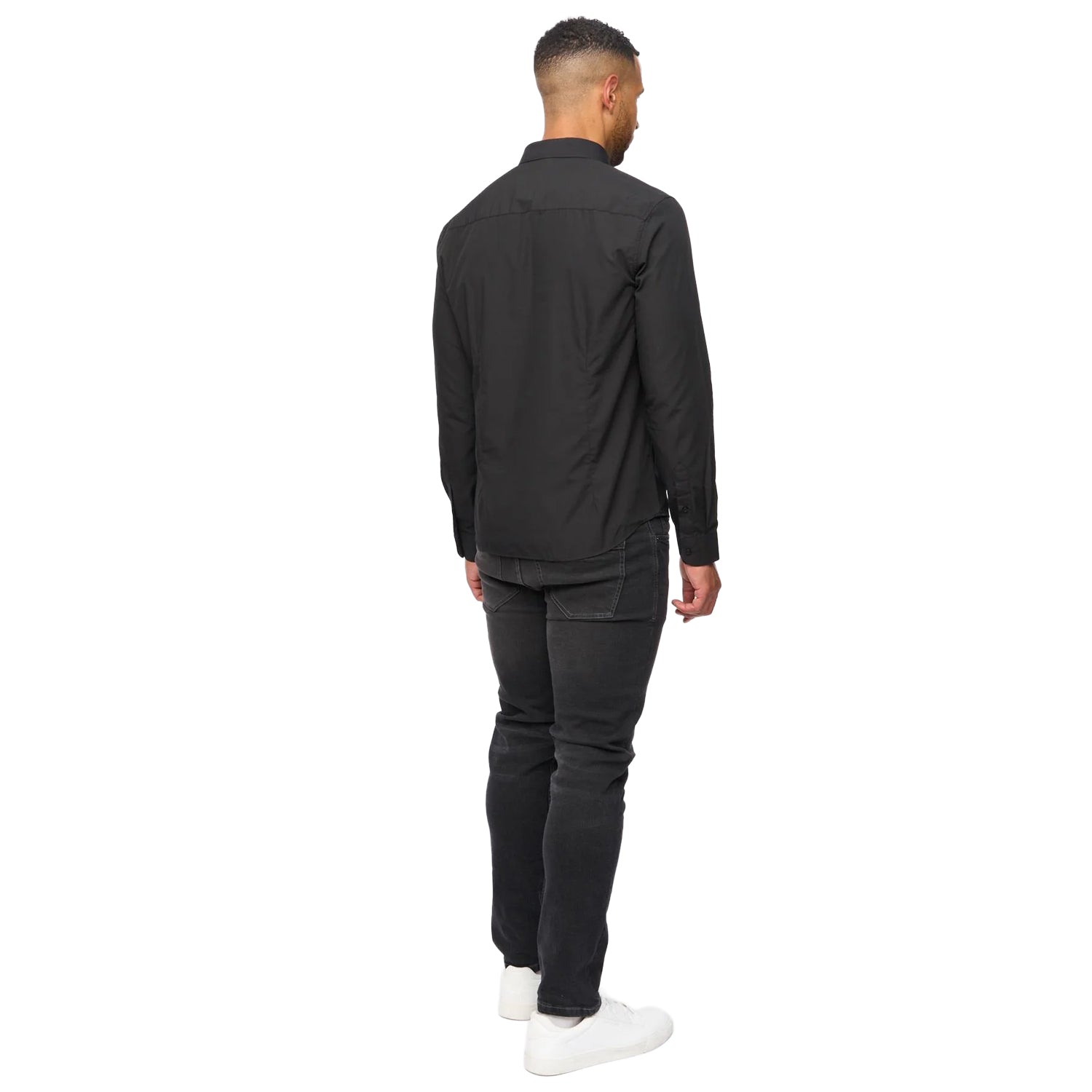 Black - Back - Bewley & Ritch Mens Pedrick Shirt (Pack of 3)