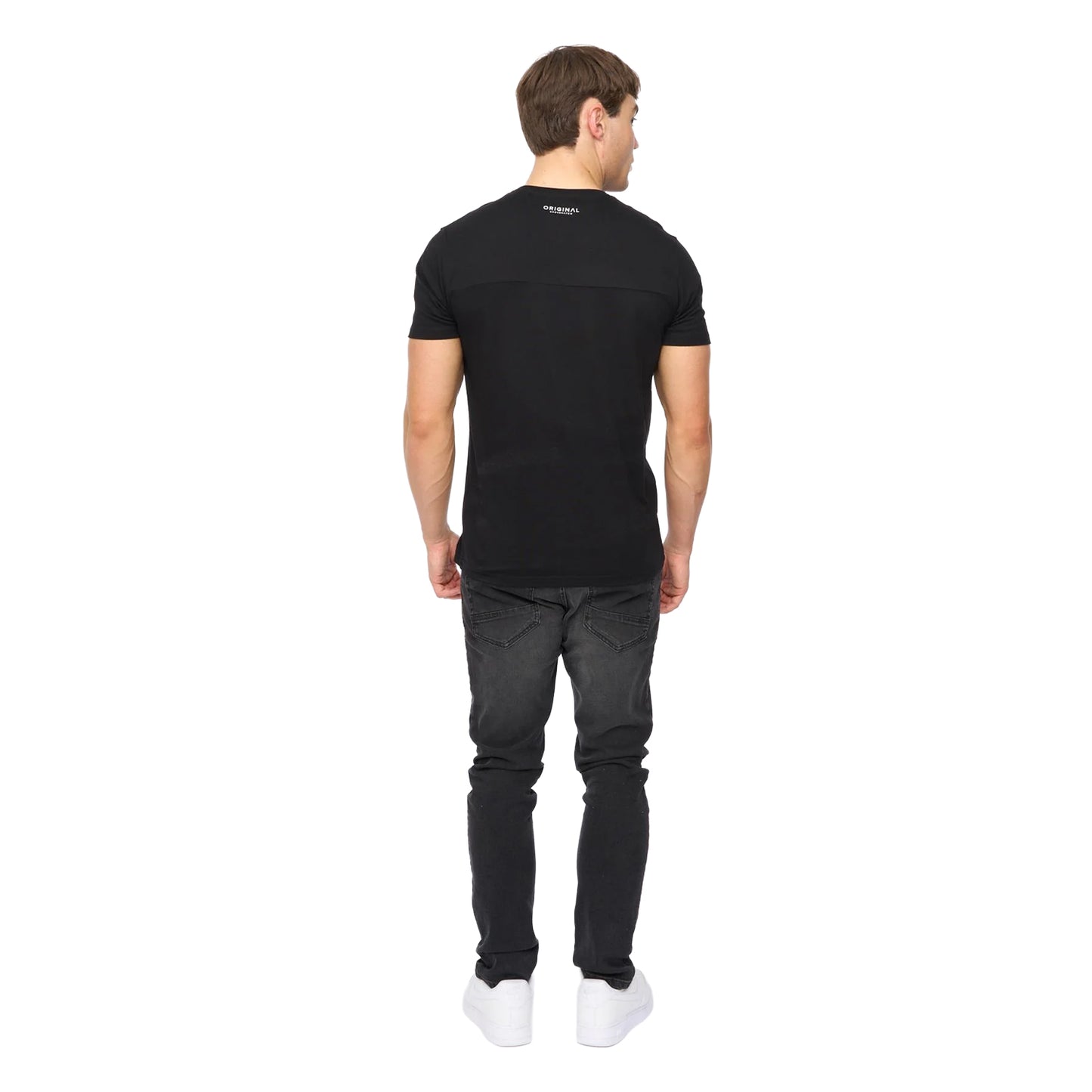 Black - Back - Crosshatch Mens Carritore T-Shirt