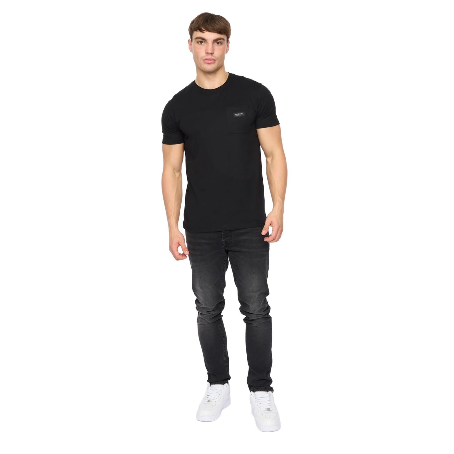 Black - Side - Crosshatch Mens Carritore T-Shirt