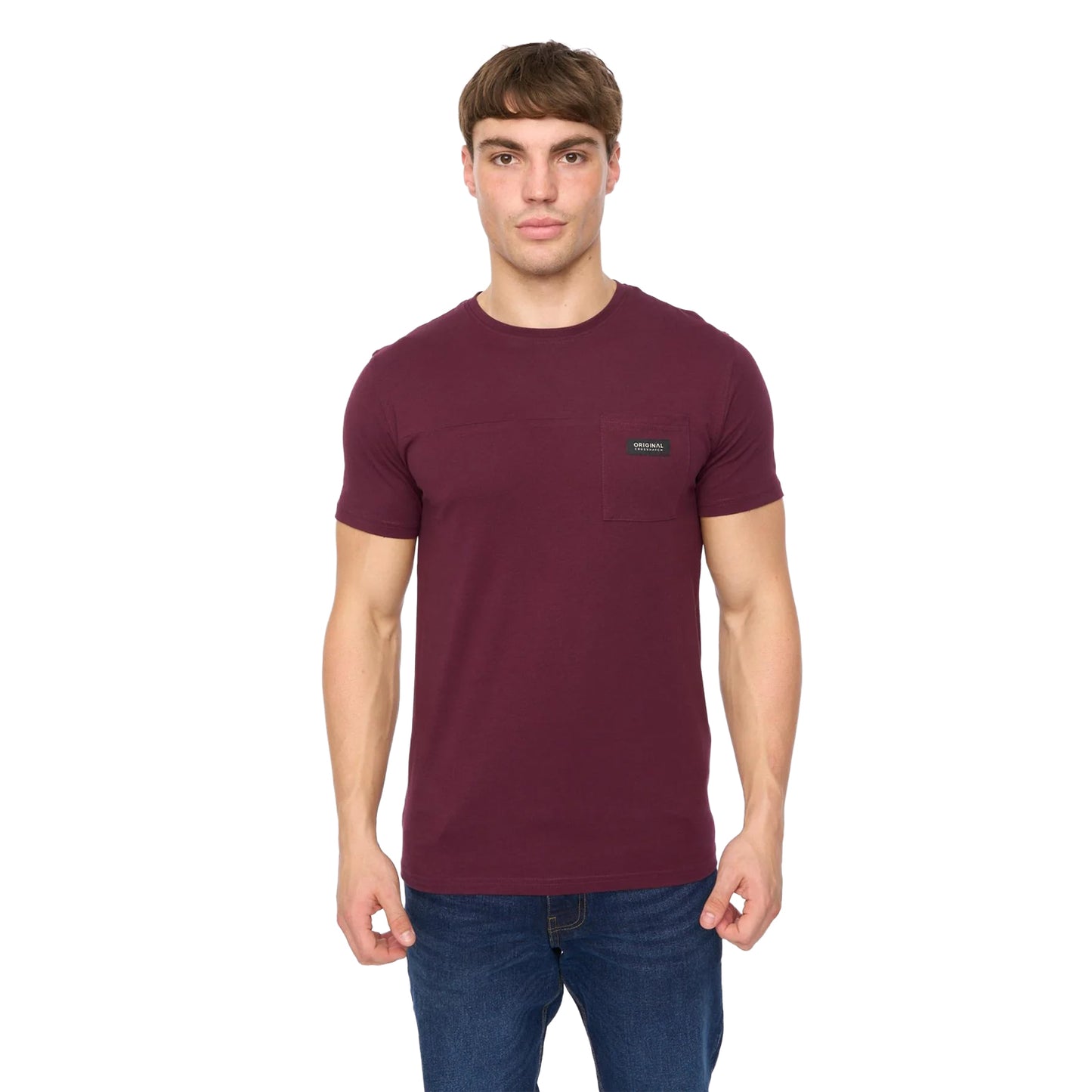 Rum Raisin - Front - Crosshatch Mens Carritore T-Shirt