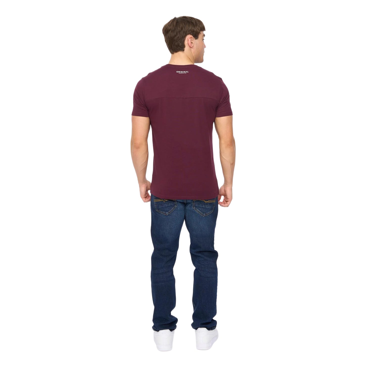 Rum Raisin - Back - Crosshatch Mens Carritore T-Shirt