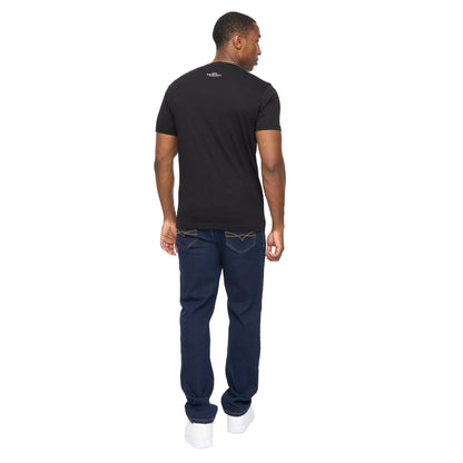 Black - Back - Crosshatch Mens Vintarge T-Shirt
