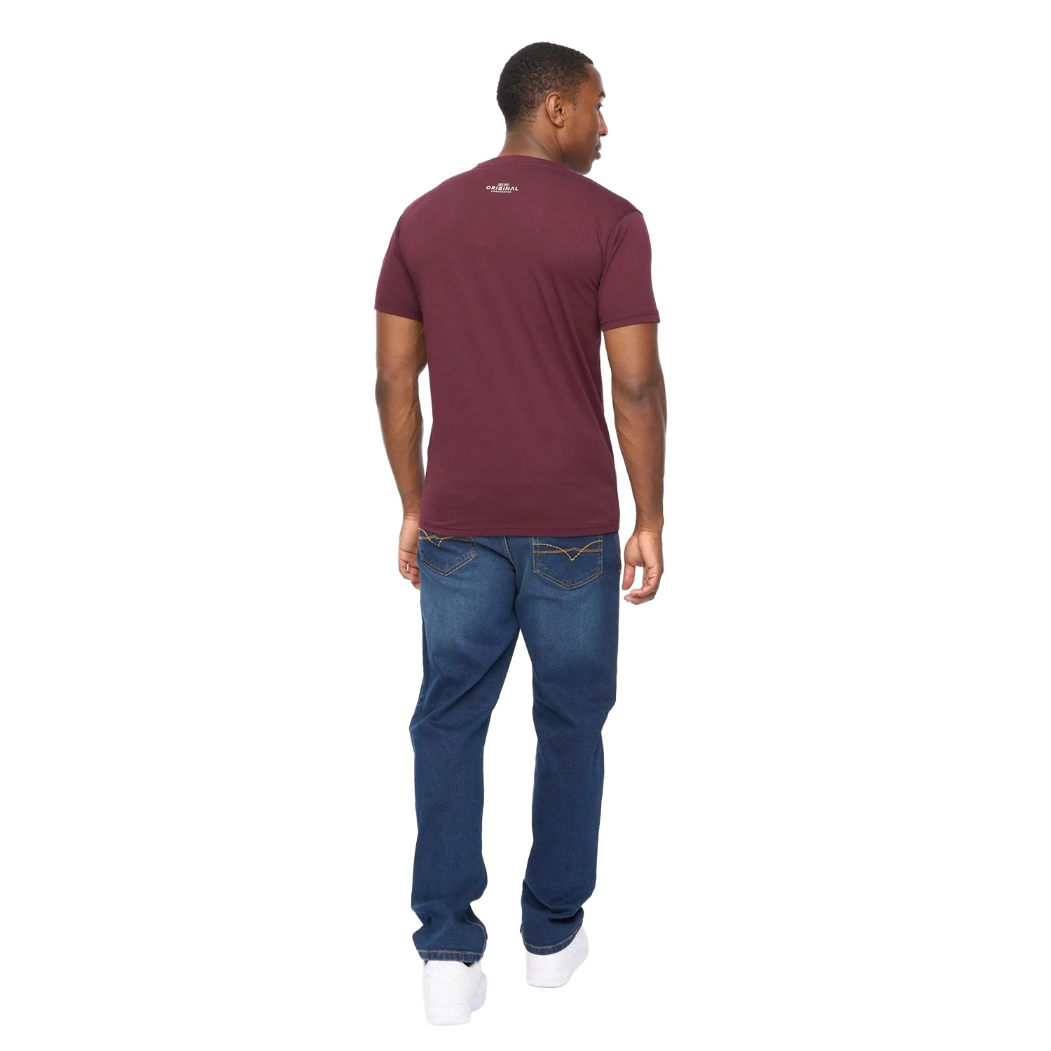 Raisin Purple - Back - Crosshatch Mens Vintarge T-Shirt