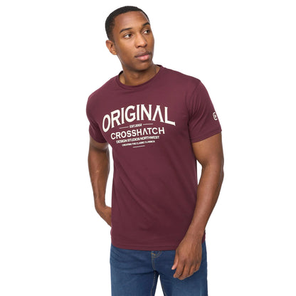 Raisin Purple - Lifestyle - Crosshatch Mens Vintarge T-Shirt