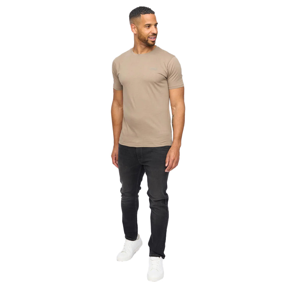 Taupe - Side - Bewley & Ritch Mens Amonite T-Shirt