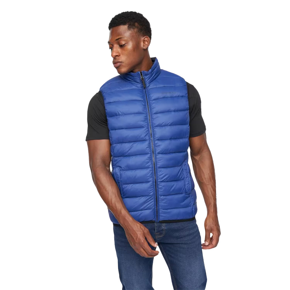 Royal Blue - Front - Crosshatch Mens Gattering Quilted Gilet