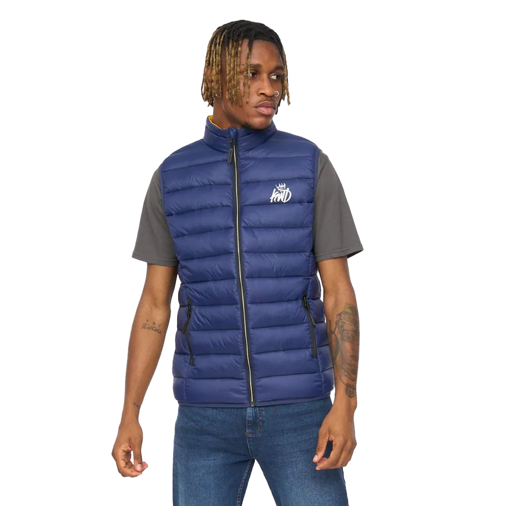 Navy - Front - Kings Will Dream Mens Jackinson Padded Gilet
