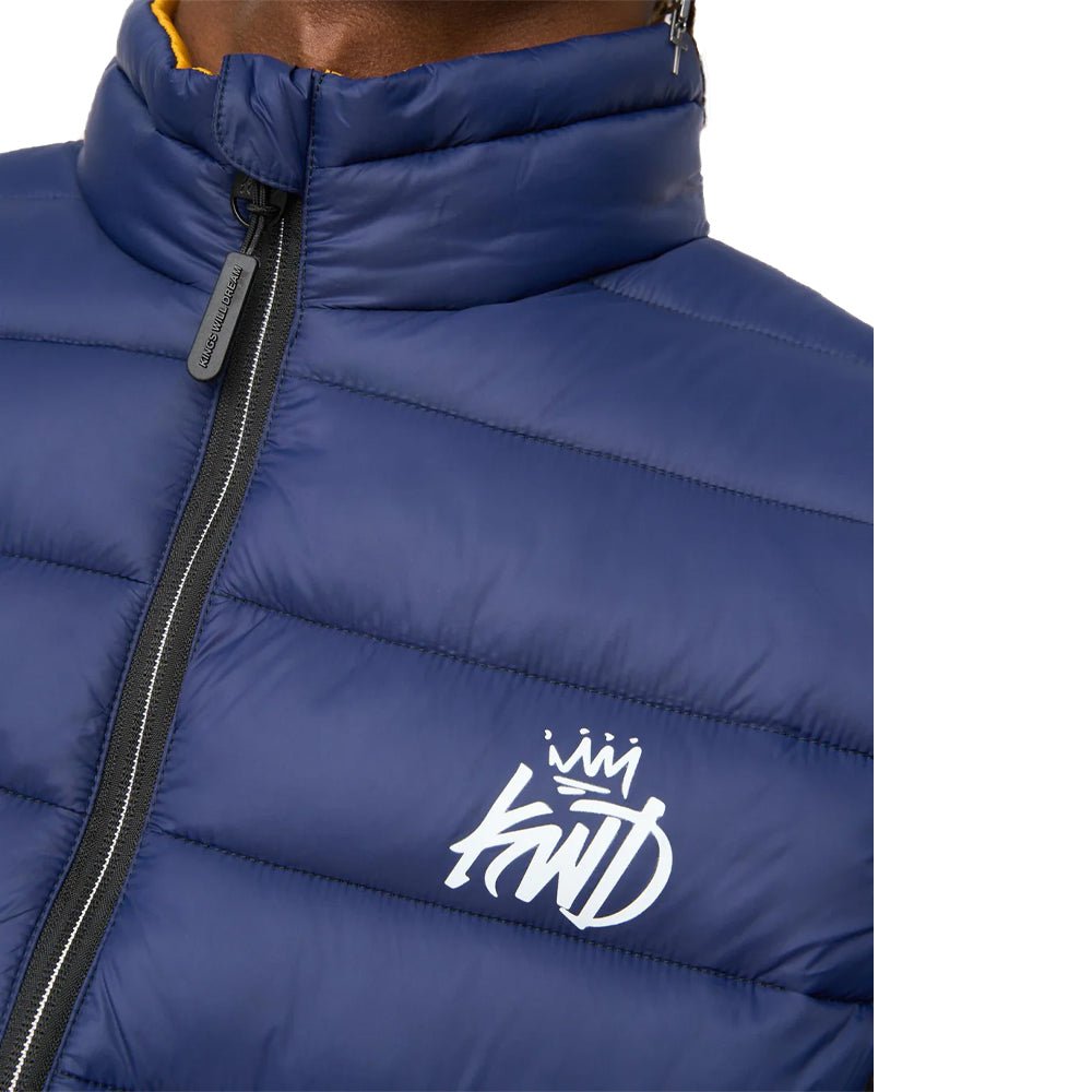 Navy - Side - Kings Will Dream Mens Jackinson Padded Gilet