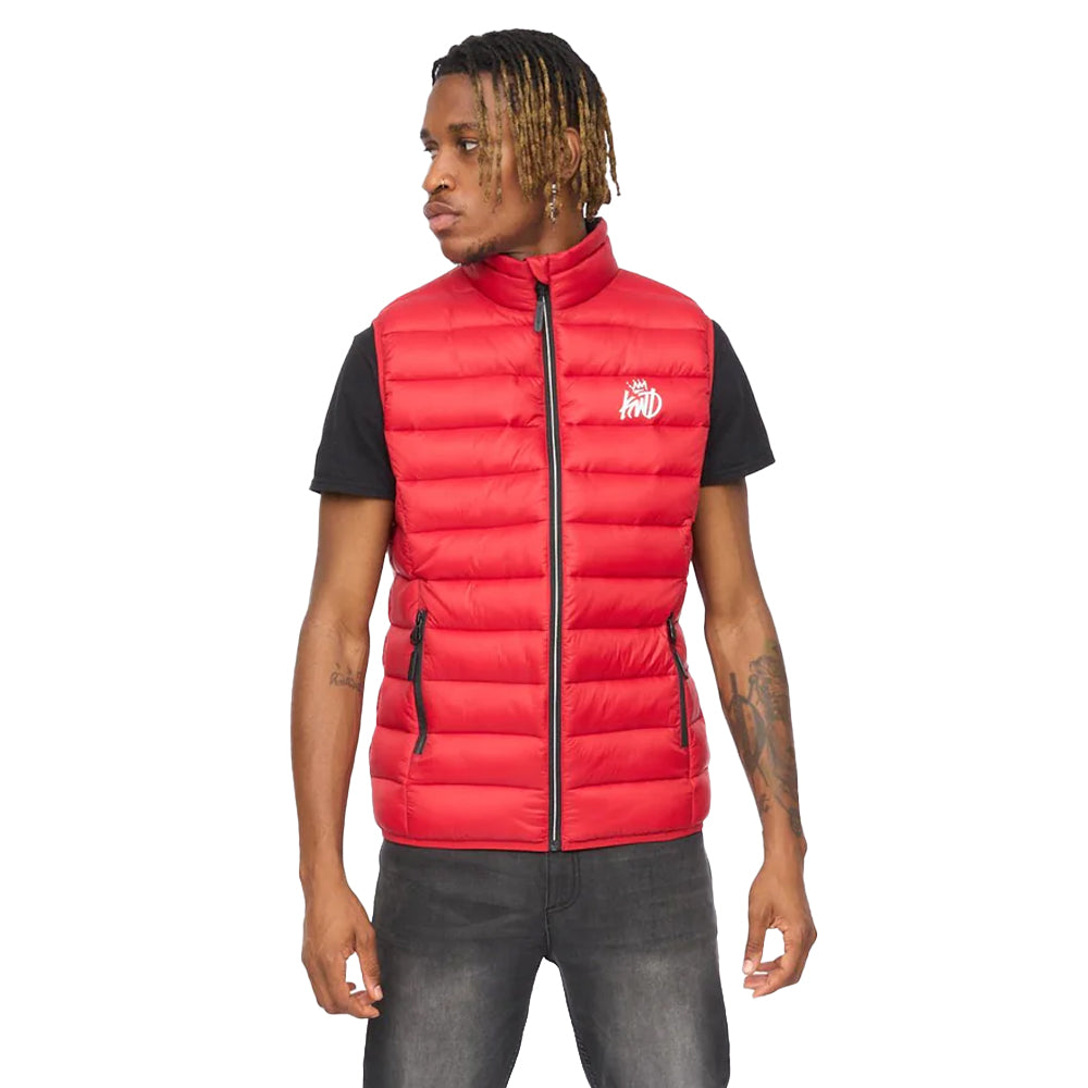 Red - Front - Kings Will Dream Mens Jackinson Padded Gilet