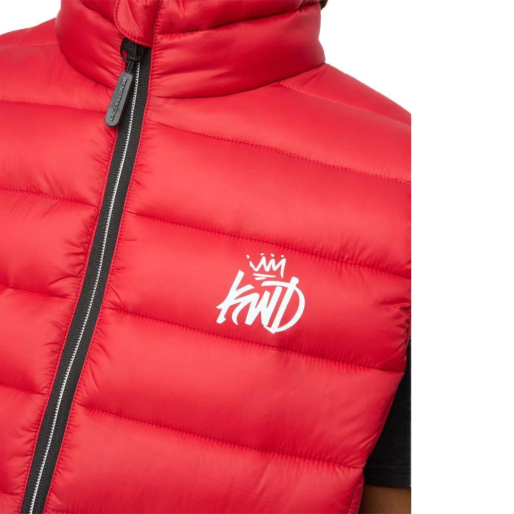 Red - Side - Kings Will Dream Mens Jackinson Padded Gilet